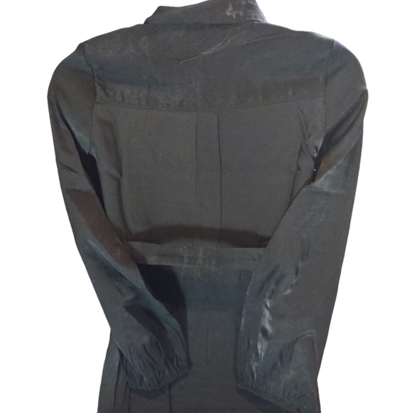 Gap Kids Black Satin Tiered Dress Size Medium - Picture 3 of 7